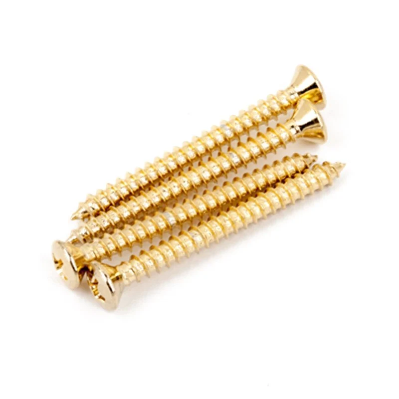 Fender Neck Mounting Screws (Gold) (4)