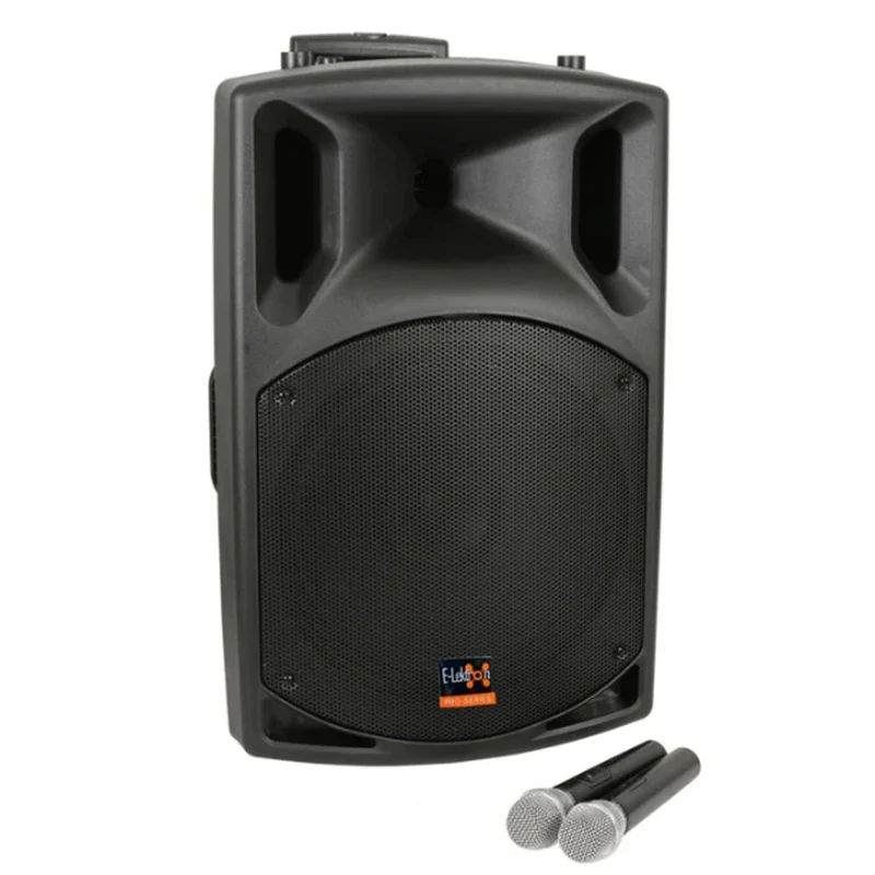 E-lektron SL38-M 15" Portable Bluetooth TWS Speaker w/ 2 x UHF Wireless Microphones