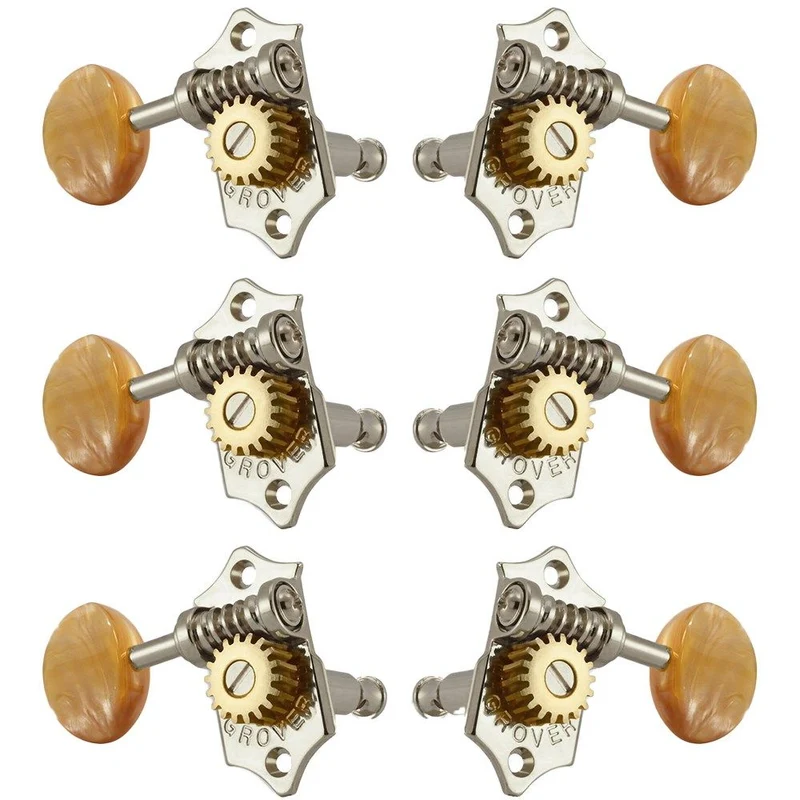 Grover V97-18GAA Tuning Keys Amber Buttons w/ 18:1 Gear Ratio (Gold)