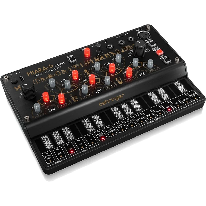 Behringer PHARA-O Mini Analog Polyphonic Synthesizer w/ 16-Step Motion Sequencer