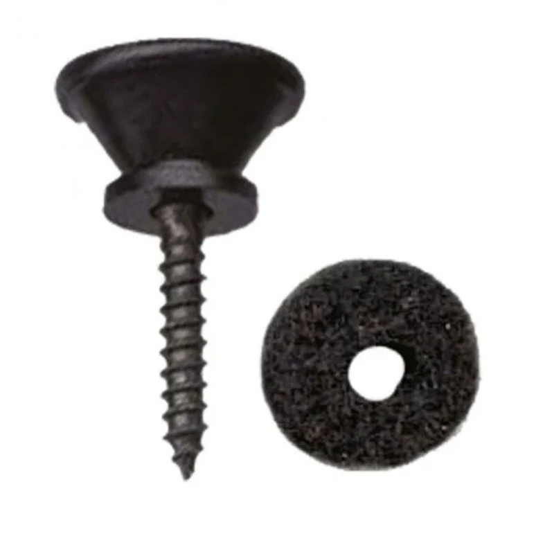 Dr. Parts GPK56B End Pin w/ End Pin Felt & Screw (Black)