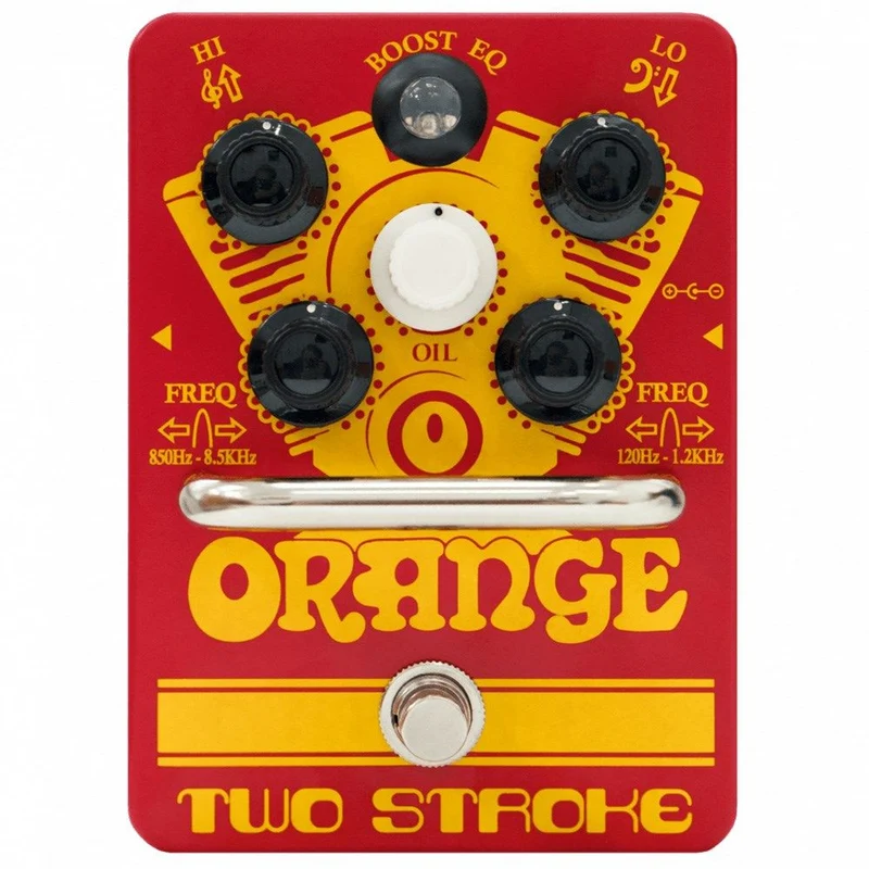 Orange Two Stroke Boost Pedal w/ Active Dual Parametric EQ