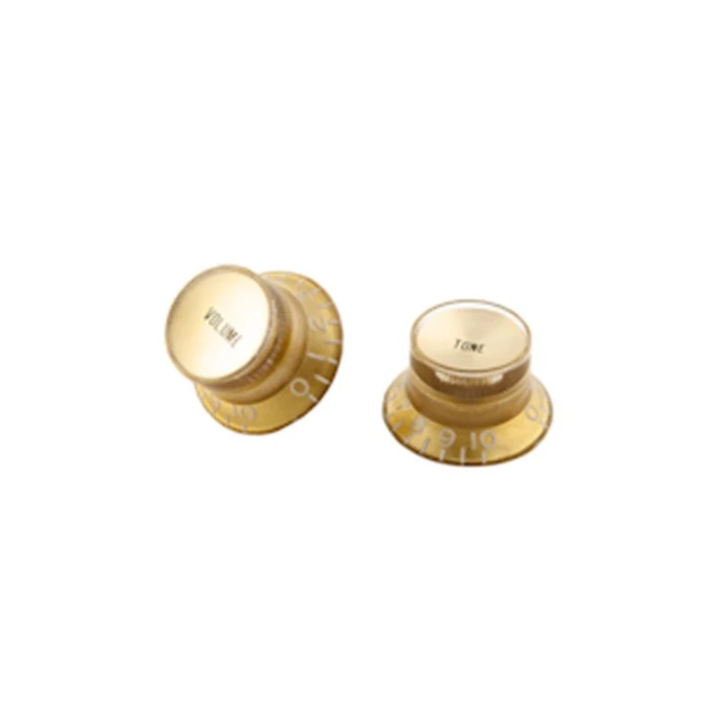 Gibson Top Hat Knobs w/ Gold Metal Insert - 4-Pack (Gold)