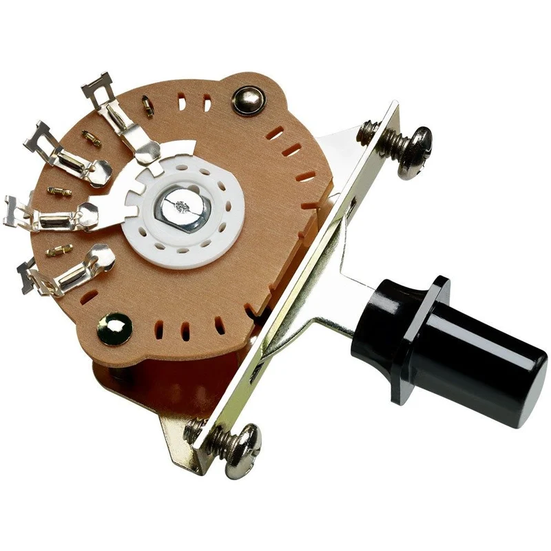 DiMarzio Three Way Switch Open Style inc. Black And White Knob