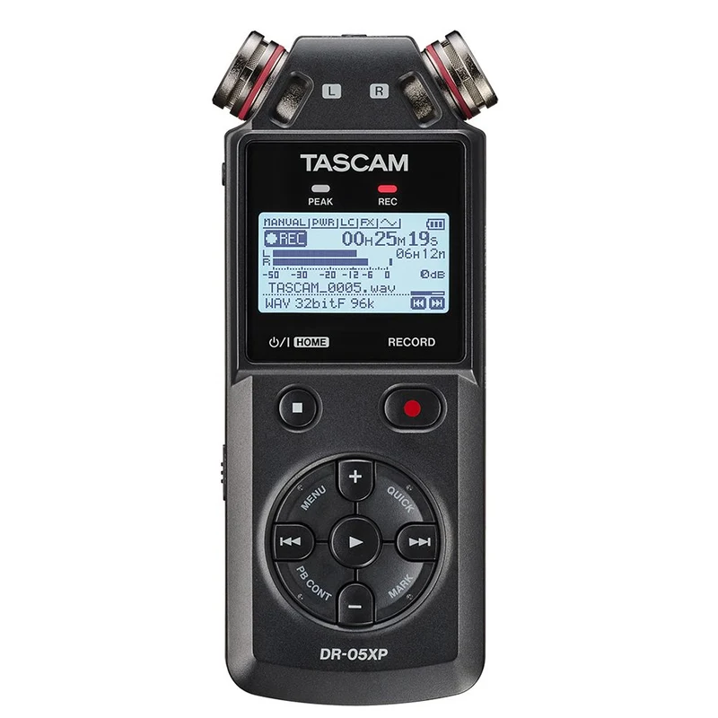 Tascam DR05XP 2-Channel 32-Bit Float Handheld Recorder w/ USB-C Audio Interface