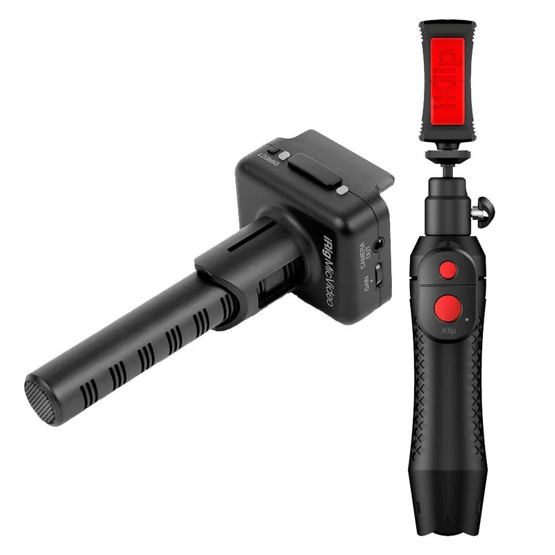 IK Multimedia iRig Mic Video Bundle Pro Video/Streaming Kit w/ iKlip Grip Pro