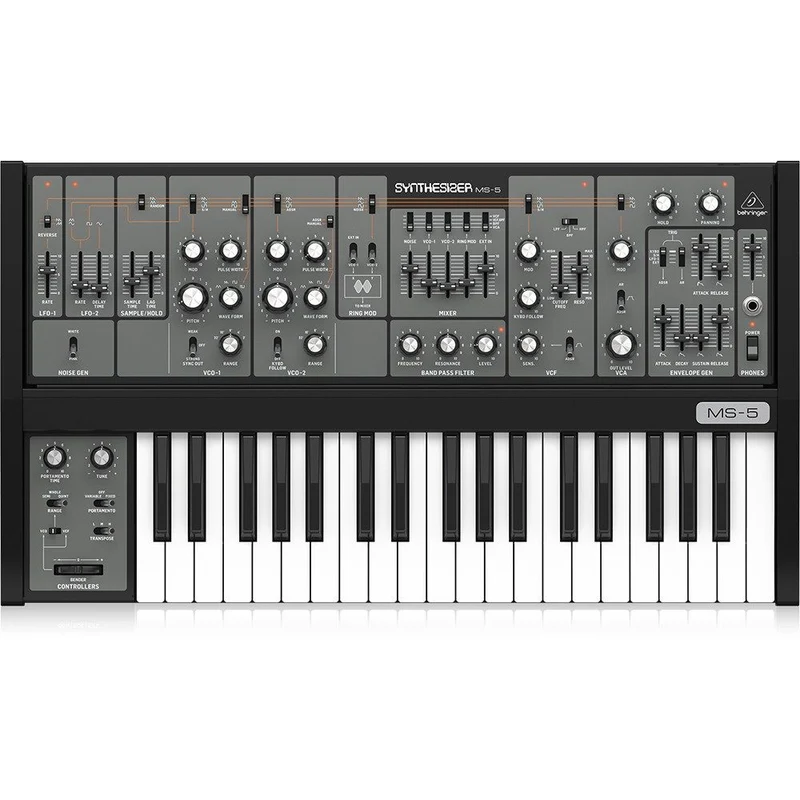 Behringer MS-5 Analog 2-Voice Monophonic Synth w/ 37 Full-Size Keys
