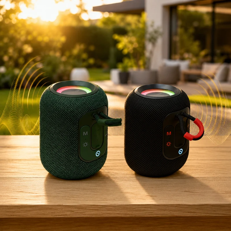 Cassa Bluetooth 5.3 Portatile 15W con LED RGB TWS e Radio FM