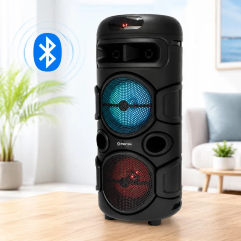 Cassa Bluetooth Ricaricabile RGB 20W RMS con Radio FM usb sd