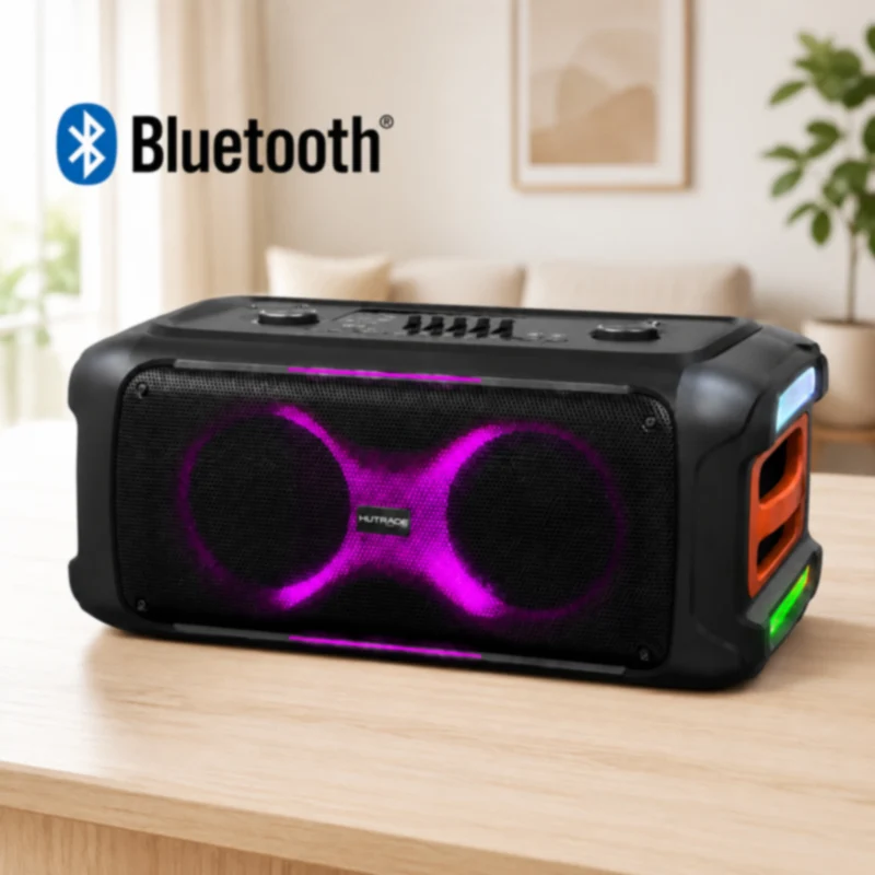 Cassa Bluetooth 340W TWS con 2 microfoni wireless radio FM