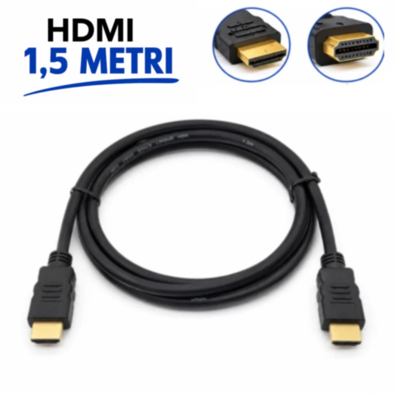 Cavo HDMI M/M con connettori oro 1,5 3 5 10 15 20 MT 1080P