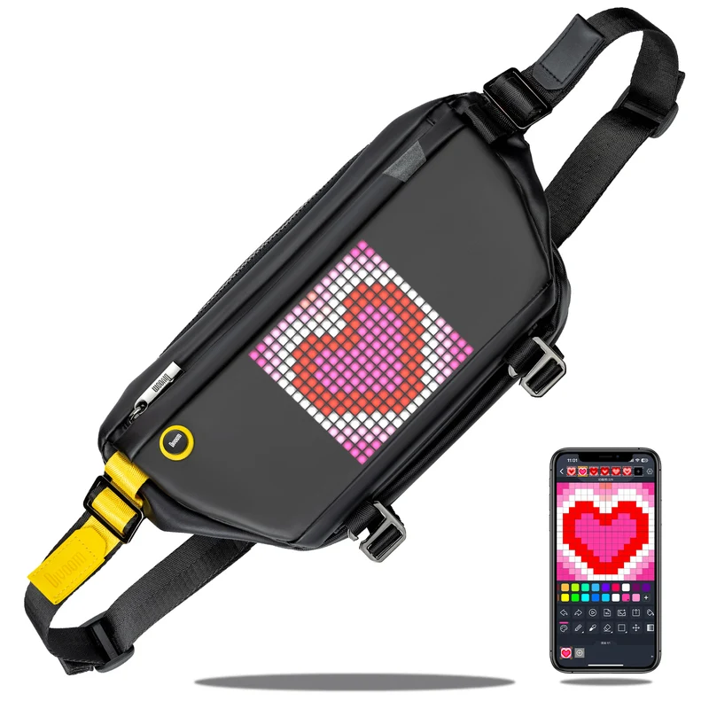 Divoom Pixoo Sling Bag with Pixel Art LED Display Panel