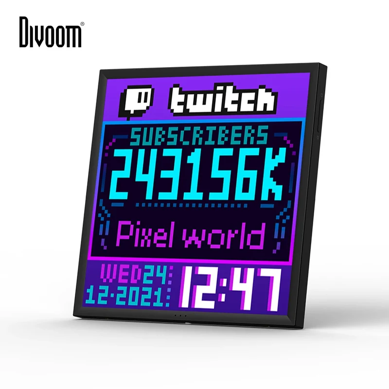 Divoom Pixoo-64Ⅱ WiFi 64x64 Pixel Art LED Display & Social Media Counter