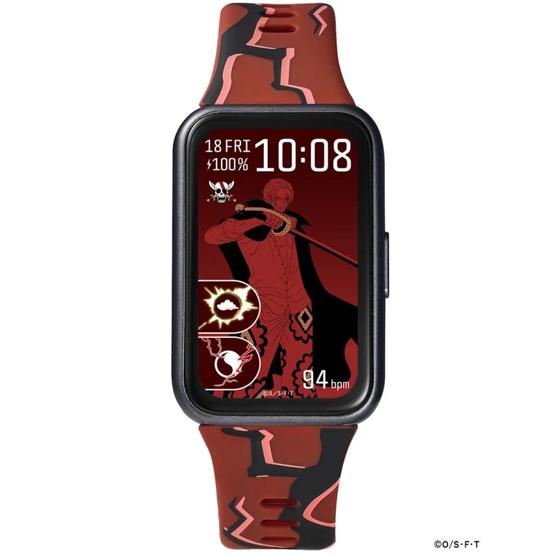 GARRACK HUC-OP-BD11-S ONE PIECE Shanks JDM AMOLED Bluetooth Smart Watch Rosso