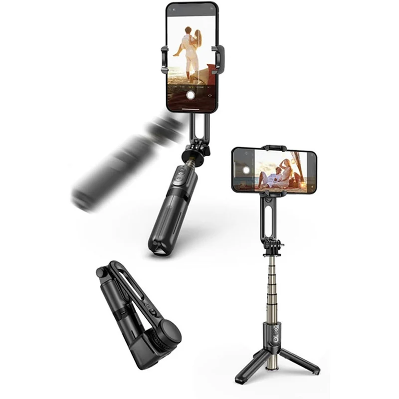 Gimbal stabilizzatore per smartphone con treppiede telecomando e 360°
