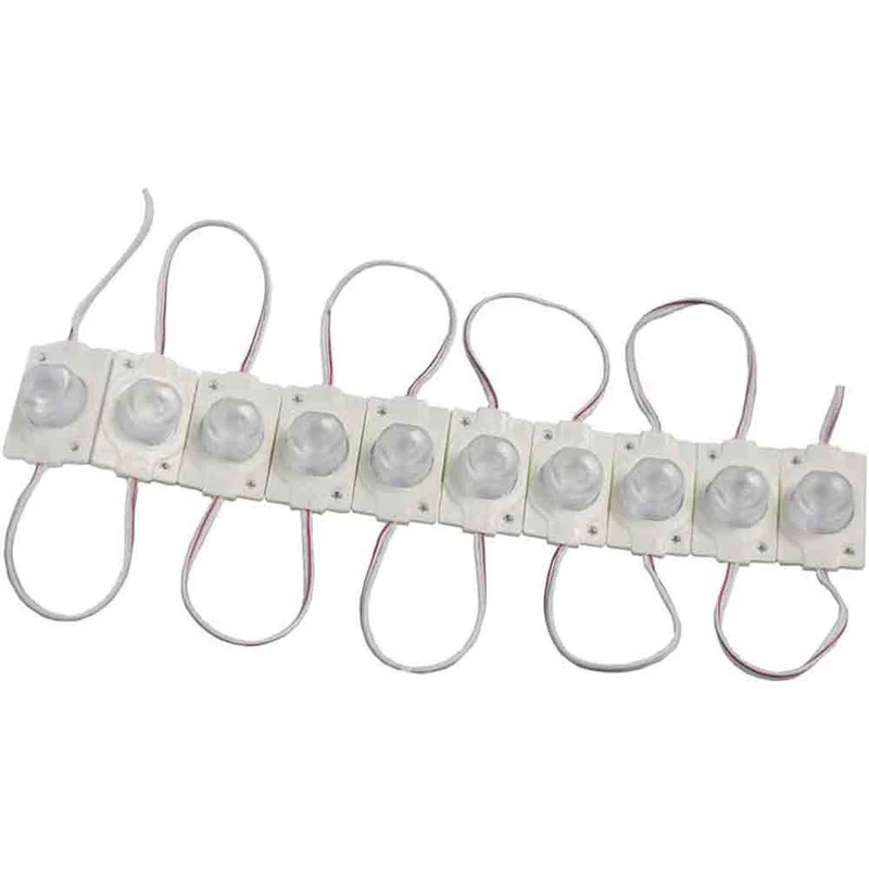 Modulo 10 led 3030 12V per insegne tabelle luce fredda calda IP65