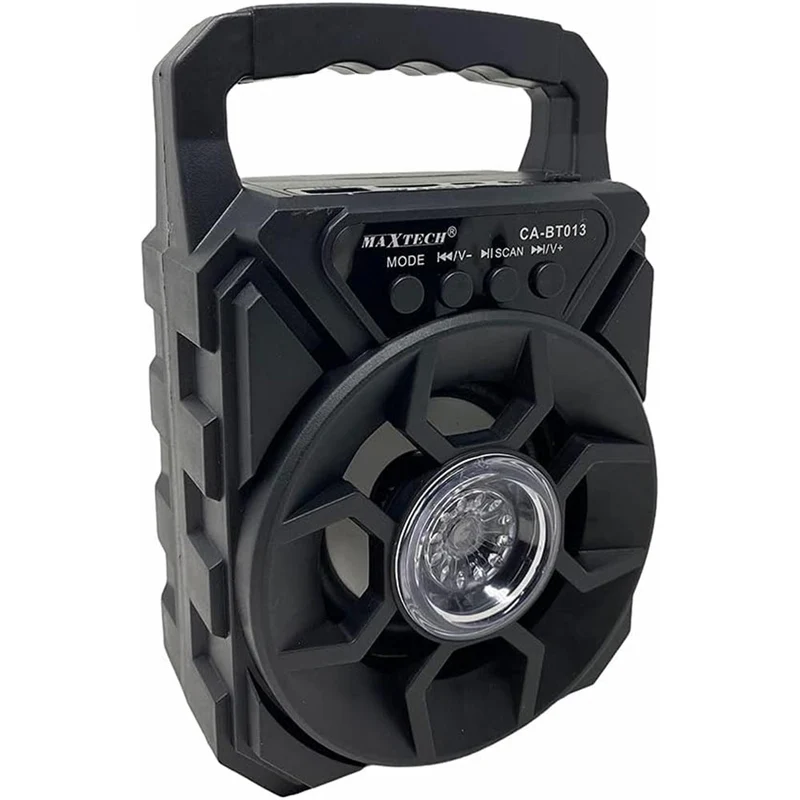 Speaker Bluetooth 10W ricaricabile con luci radio FM AUX USB e SD