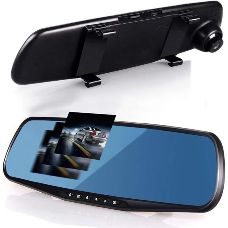 Specchietto retrovisore per auto con telecamera integrata Dash Cam registra il percorso
