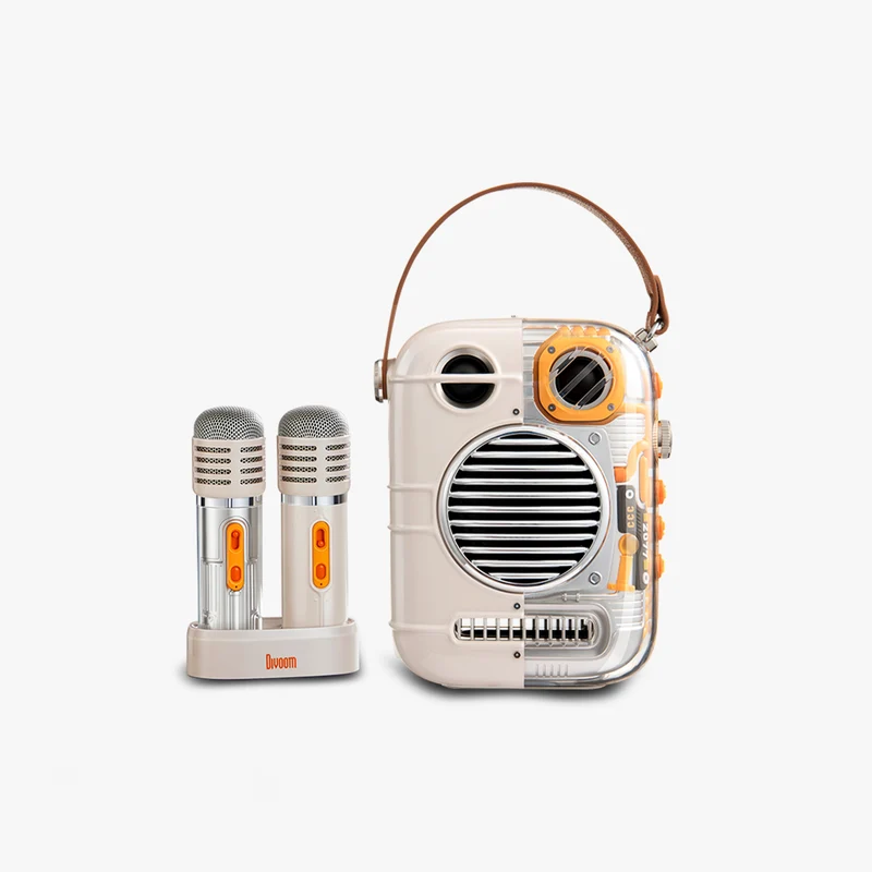Divoom Spark-Pro Portable Bluetooth Karaoke Speaker with Dual Wireless Microphones