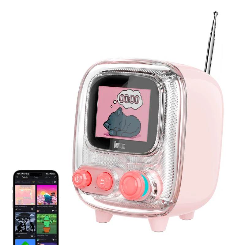 Divoom Tiivoo-2 Retro Pixel Bluetooth Speaker with Photo Album Display