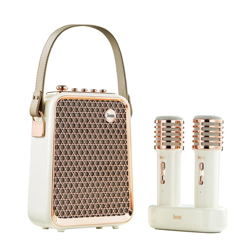 Divoom Songbird-HQ Portable Karaoke Bluetooth Speaker with Dual Wireless Microphones
