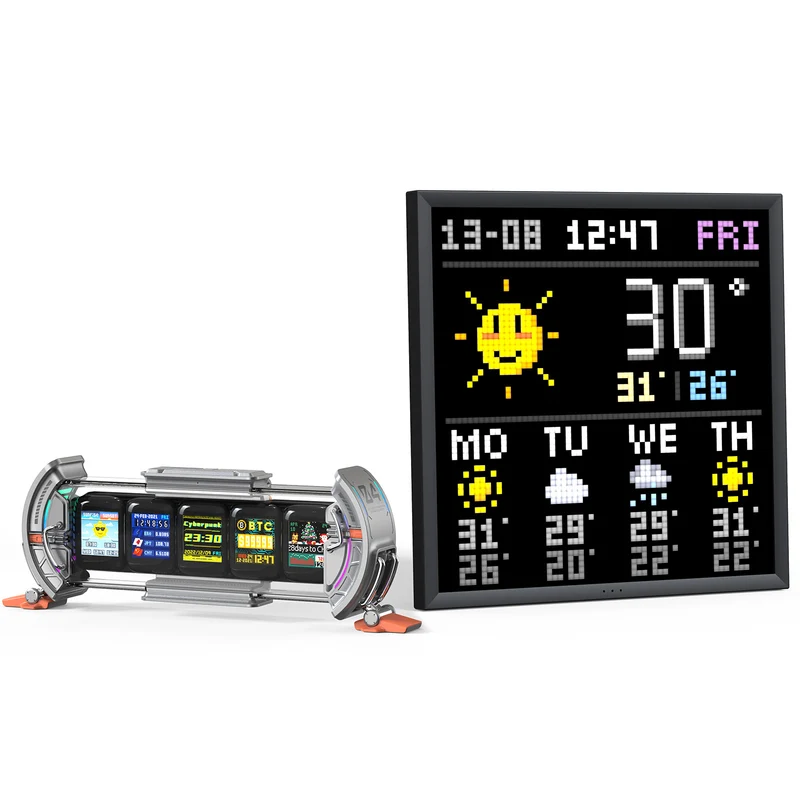 Divoom Times Gate & Pixoo64Ⅱ Smart Pixel Display Bundle