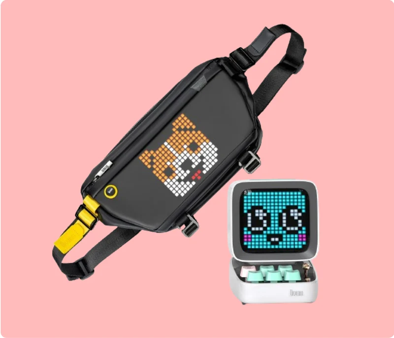 Divoom Ditoo Pro & Pixel Sling Bag Portable Pixel Art Speaker Bundle