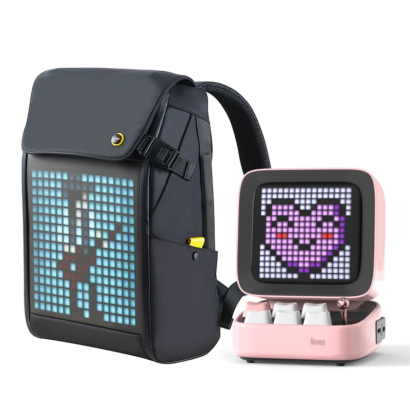 Divoom Ditoo Plus & Pixoo M LED Backpack Pixel Art Bundle