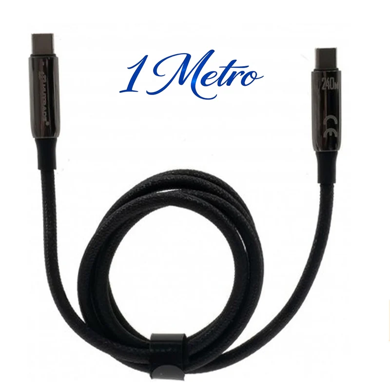 Cavo dati e di ricarica da Usb-C a Usb-C 1 e 2 metri 240 Watt