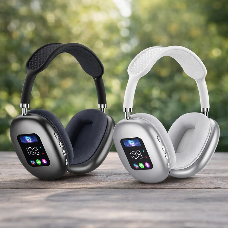 Cuffia Bluetooth ricaricabile radio FM ingresso AUX SD Type-C display