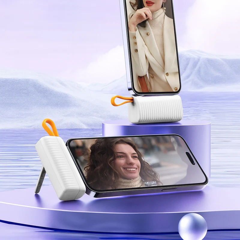 Power bank 5000 mAh caricabatteria con spina lighting e cavo USB-C