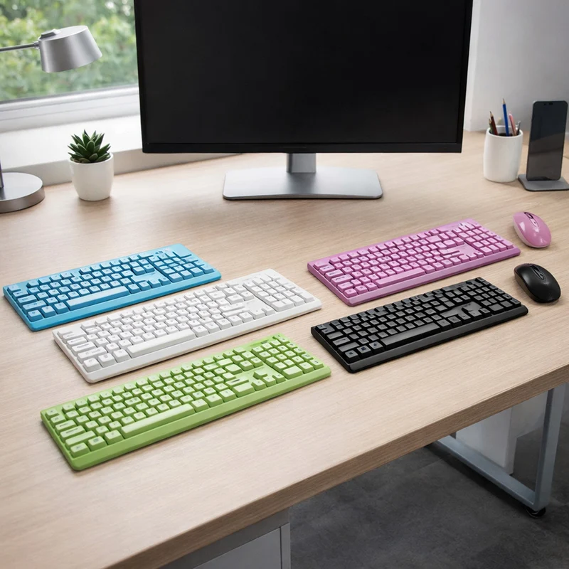 Tastiere più mouse wireless senza fili connessione rapida vari colori
