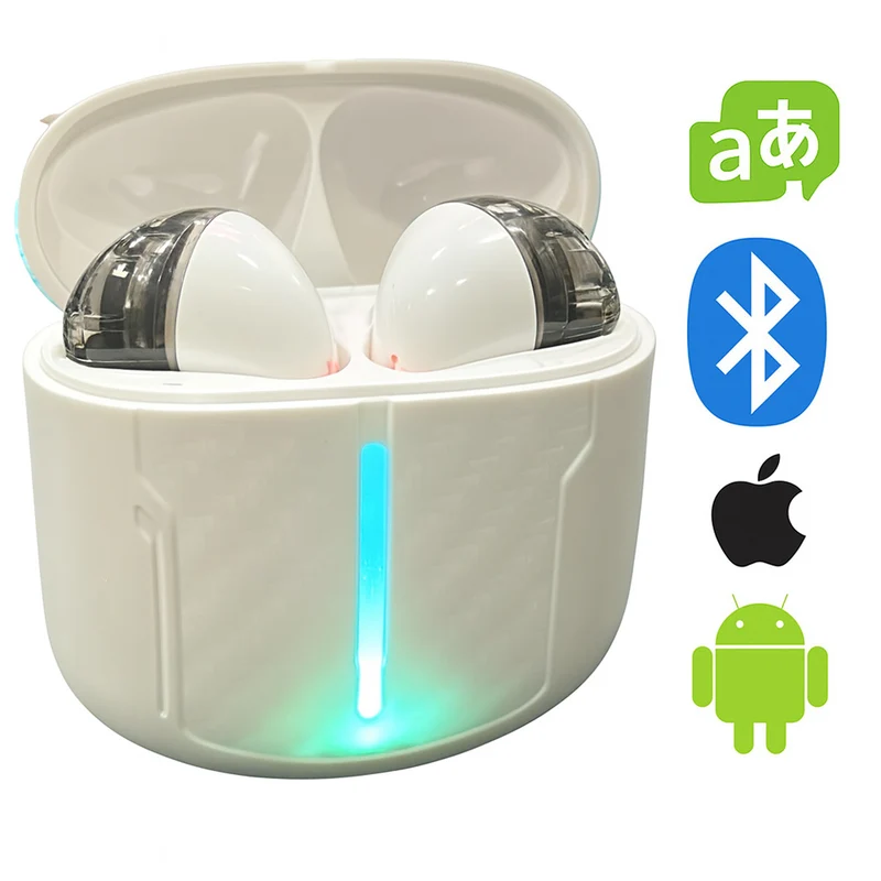 Auricolari bluetooth cuffie per traduzione simulante con display