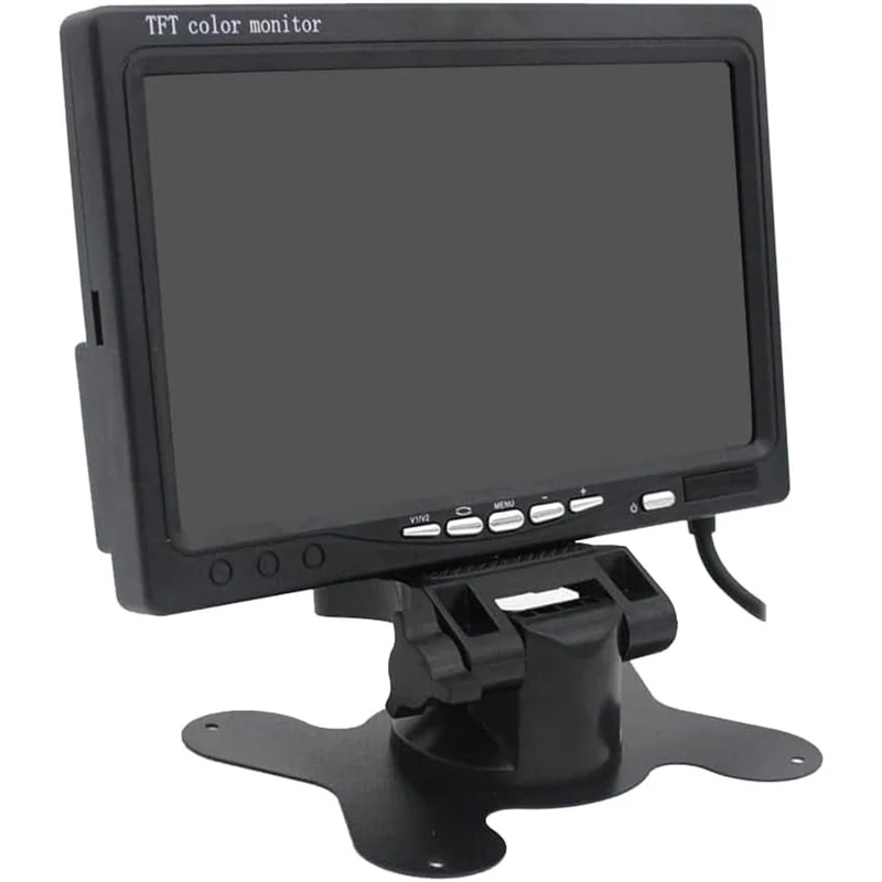 Monitor lcd tft 7" per retromarcia con telecomando per poggiatesta
