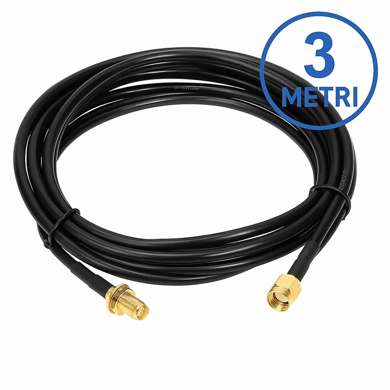 Polunga per antenna wifi modem rp-sma maschio femmina 3 5 e 10 metri