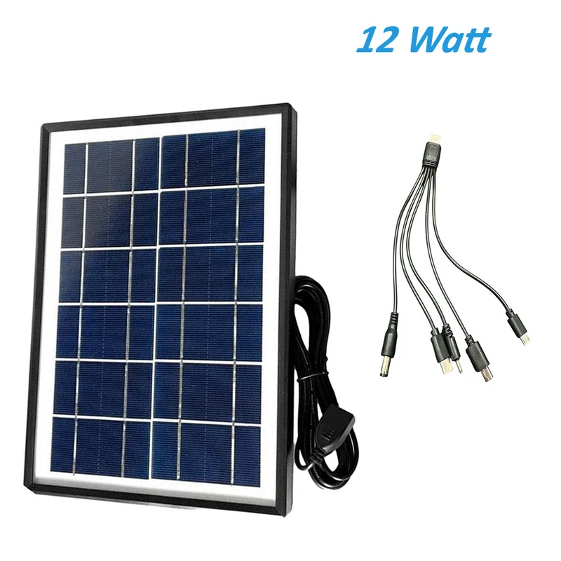 Caricabattieria a pannello solare 5V 12W power bank 2.4A
