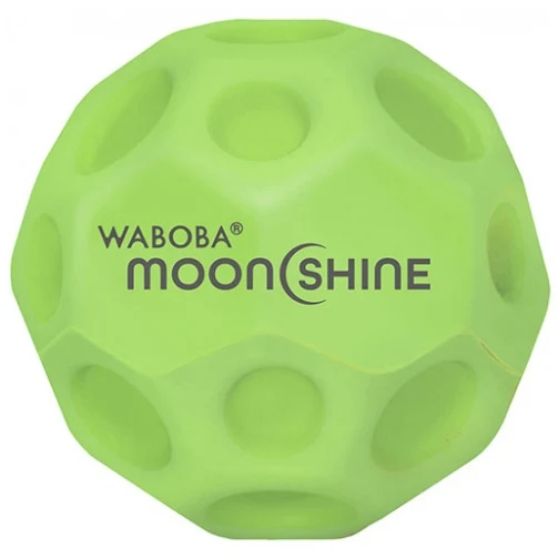 Waboba Pallina Moon Ball Moonshine Light Up Glow In The Dark Rimbalzante - Verde - Light Up Moon Ball Led Hyper Bouncy - Extra Bounce Land Ball Green