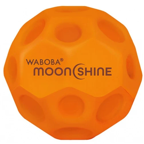 Waboba Pallina Moon Ball Moonshine Light Up Glow In The Dark Rimbalzante - Orange- Light Up Moon Ball Led Hyper Bouncy - Extra Bounce Land Ball