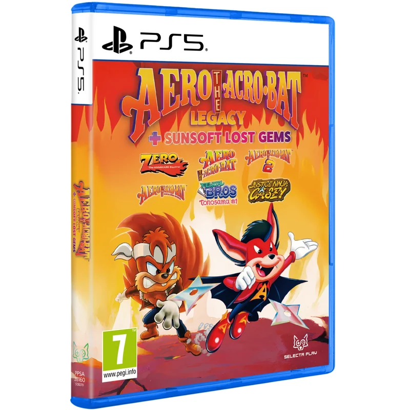 Aero The Acro-Bat Legacy + Sunsoft Lost Gems PS5 Videogioco Playstation 5 PAL EU Multilingua Italiano (Preordine)