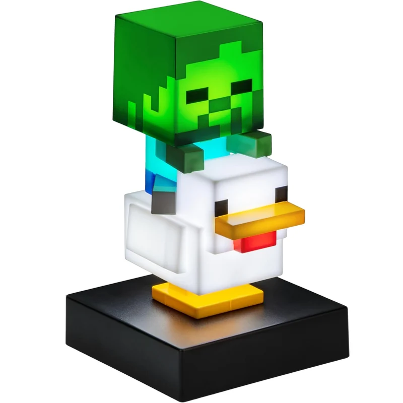 PALADONE Icon Lights: Mini lampada Minecraft 015 (Chicken Jockey) - Lampada LED Statuetta 3D