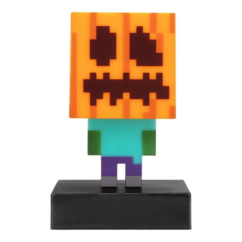 PALADONE Icon Lights: Mini lampada Minecraft Halloween 012 (Craved Pumpkin Zombie) - Lampada LED Statuetta 3D