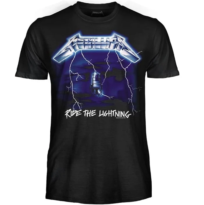 PROBITY - T-Shirt Metallica - Ride the Lightning – Maglietta Rock Ufficiale Band Heavy Metal – Maglia (Tg. M)