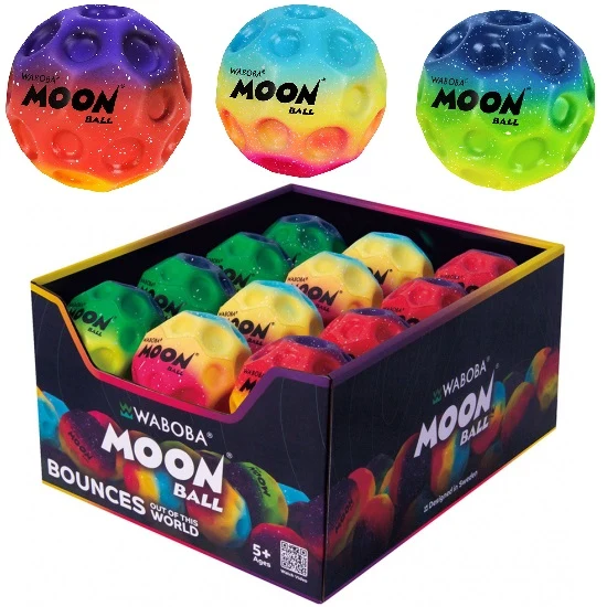 Waboba Pallina Original Rainbow Moon Ball (1pz) Palla IPER RIMBALZANTE che rimbalza, originale per saltare, Giocattolo ad alte prestazioni per un'estate di divertimento senza fine RANDOM