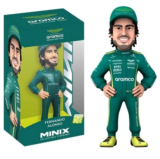 Minix F1 (Sports 107) Fernando Alonso Formula 1 Aston Martin Figure 11cm