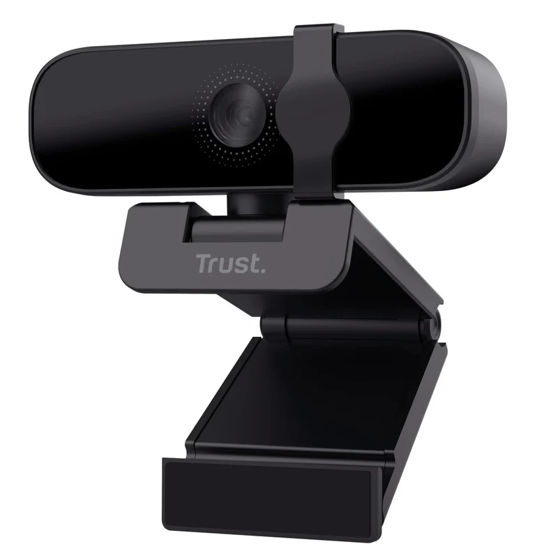 Trust Tanor 1080p Webcam PC con Microfono, Web Camera PC USB con Filtro Privacy, Fuoco Fisso 30 FPS, Plastica Riciclata 85%, Videocamera Full HD per Laptop Desktop Mac Windows Skype Zoom Teams