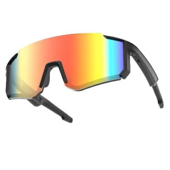 Nilox Occhiali Smart Sportivi GLEN con Audio Open-Ear, Altoparlanti Integrati, Controllo Vocale Siri e Google, Lenti con Filtro Luce Blu, Design Ergonomico e Resistente IPX5
