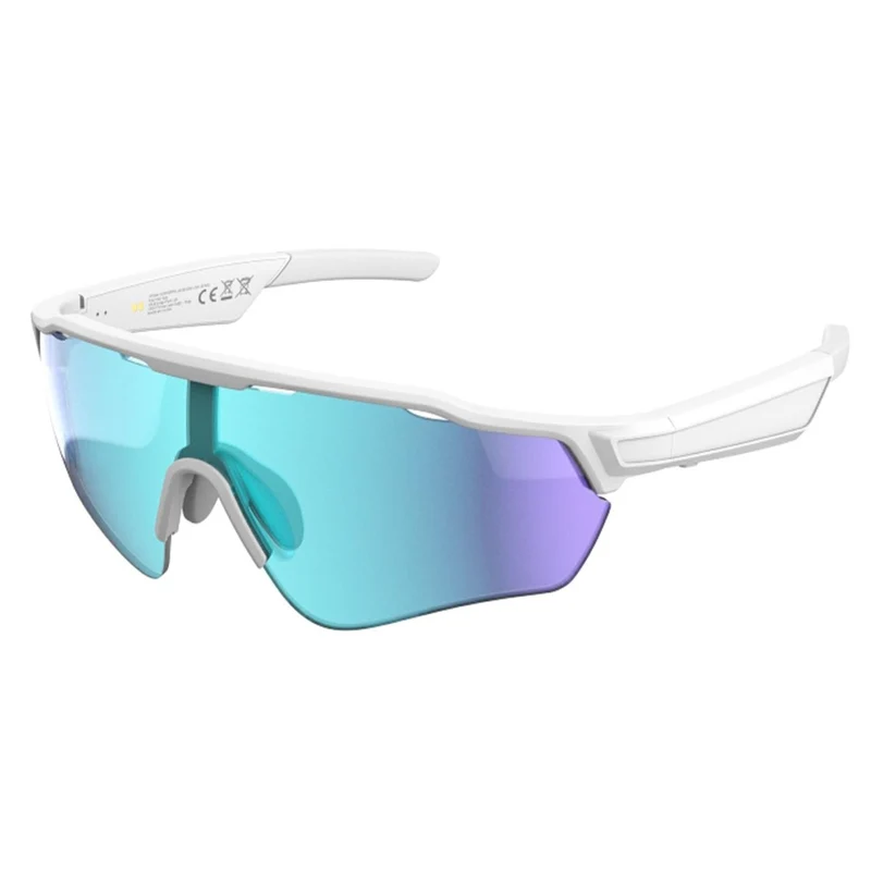 Nilox Occhiali Smart Sportivi SOPRAPIS con Audio Open-Ear, Altoparlanti Integrati, Controllo Vocale Siri e Google, Lenti con Filtro Luce Blu, Design Ergonomico e Resistente IPX5