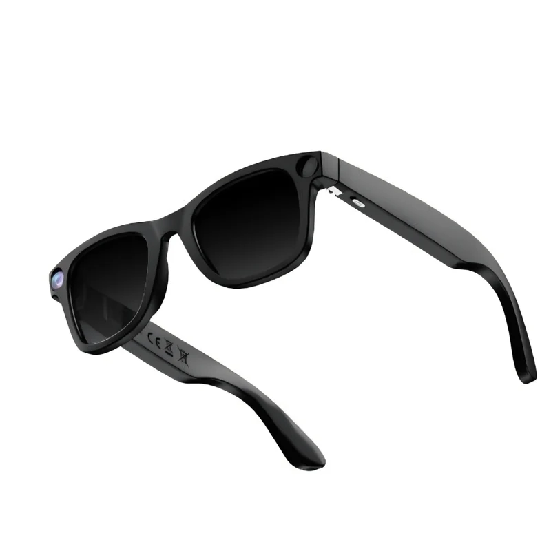 Nilox Occhiali Smart Video con Fotocamera 8MP, Registrazione Full HD UV400, Audio Open-Ear, Lenti Intercambiabili Trasparenti e Solari, Filtro Luce Blu, Autonomia Fino a 18 Ore