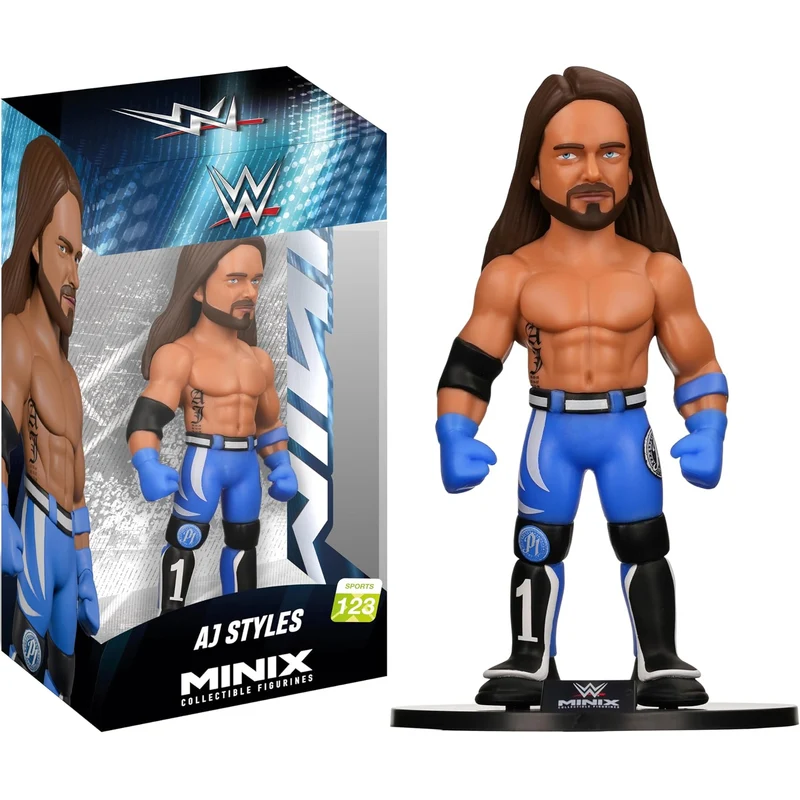 Minix: WWE Wrestling - AJ Styles (Sports 123) Figure PVC 12cm