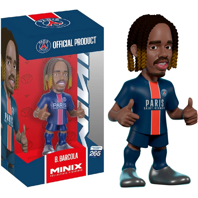 Minix: Paris Saint Germain - B. Barcola (Football Stars 265) Figure PVC 12cm